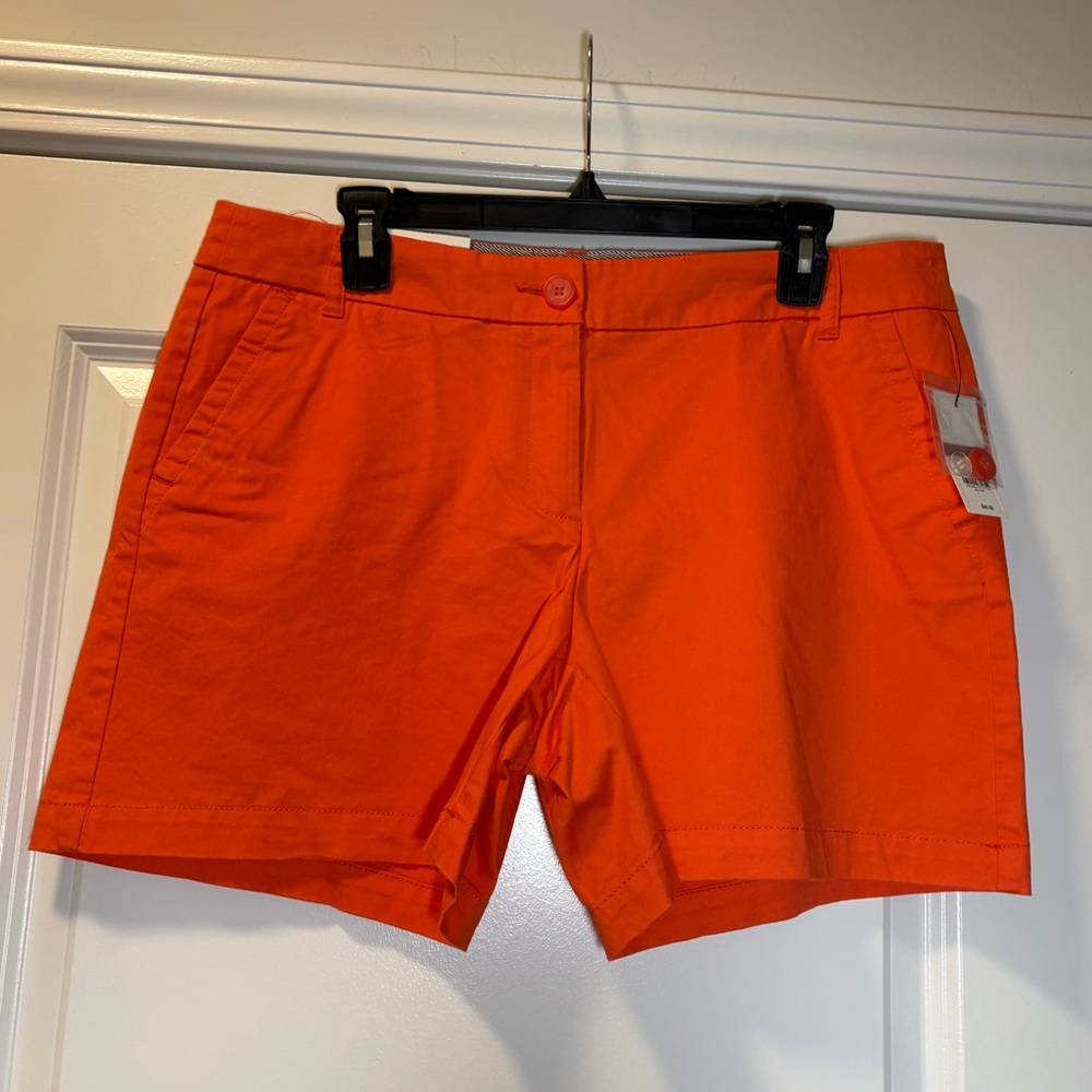 Crown & Ivy Vibrant Orange Women's Cargo Shorts
